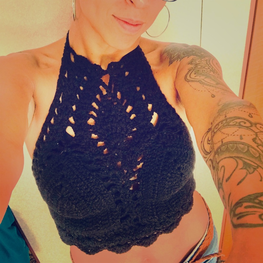 Crochet halter top size S